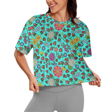 Load image into Gallery viewer, Berry Pop Turquoise Crop Top
