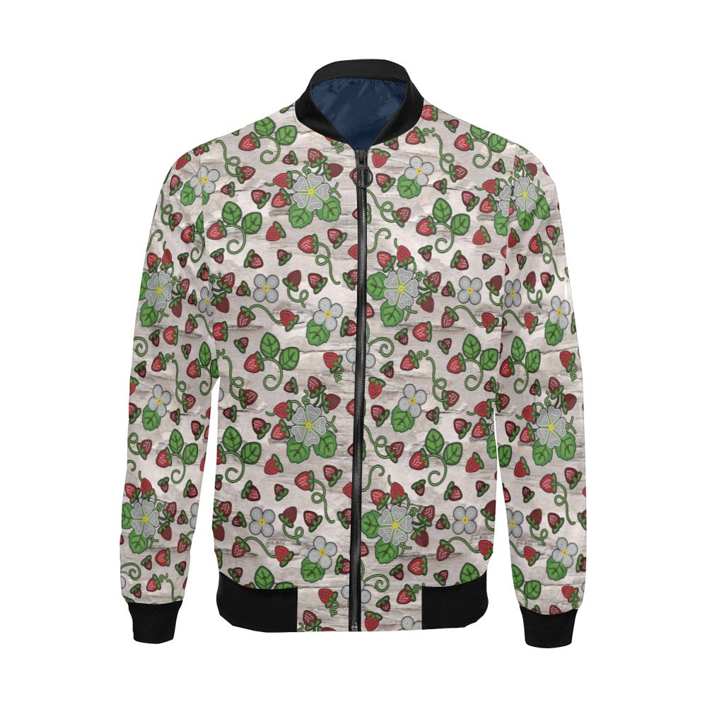 Strawberry Dreams Bright Birch Bomber Jacket for Men