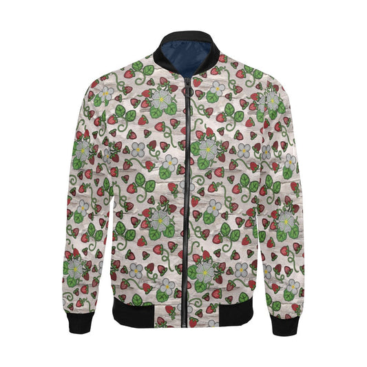 Strawberry Dreams Bright Birch Bomber Jacket