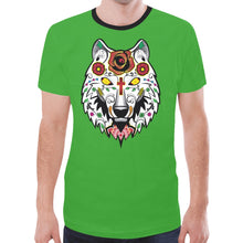 Load image into Gallery viewer, Wolf Spirit Guide Green New T-shirt for Men
