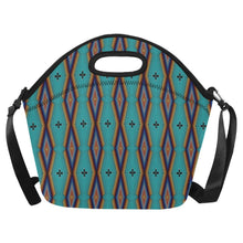 Load image into Gallery viewer, Diamond in the Bluff Turquoise Neoprene Lunch Bag/Large
