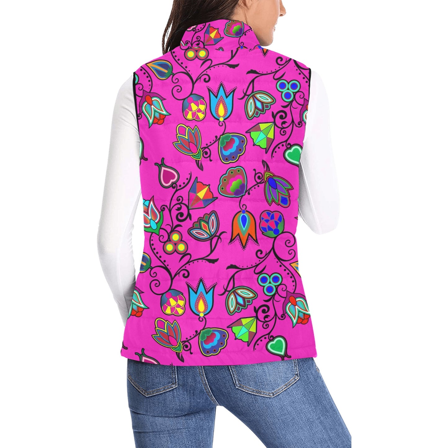 Indigenous Paisley Women's Padded Vest Jacket