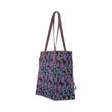 Load image into Gallery viewer, Beaded Nouveau Coal Clover Canvas Tote Bag
