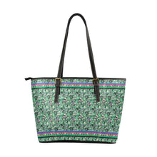 Load image into Gallery viewer, Culture in Nature Green Leather Tote Bag
