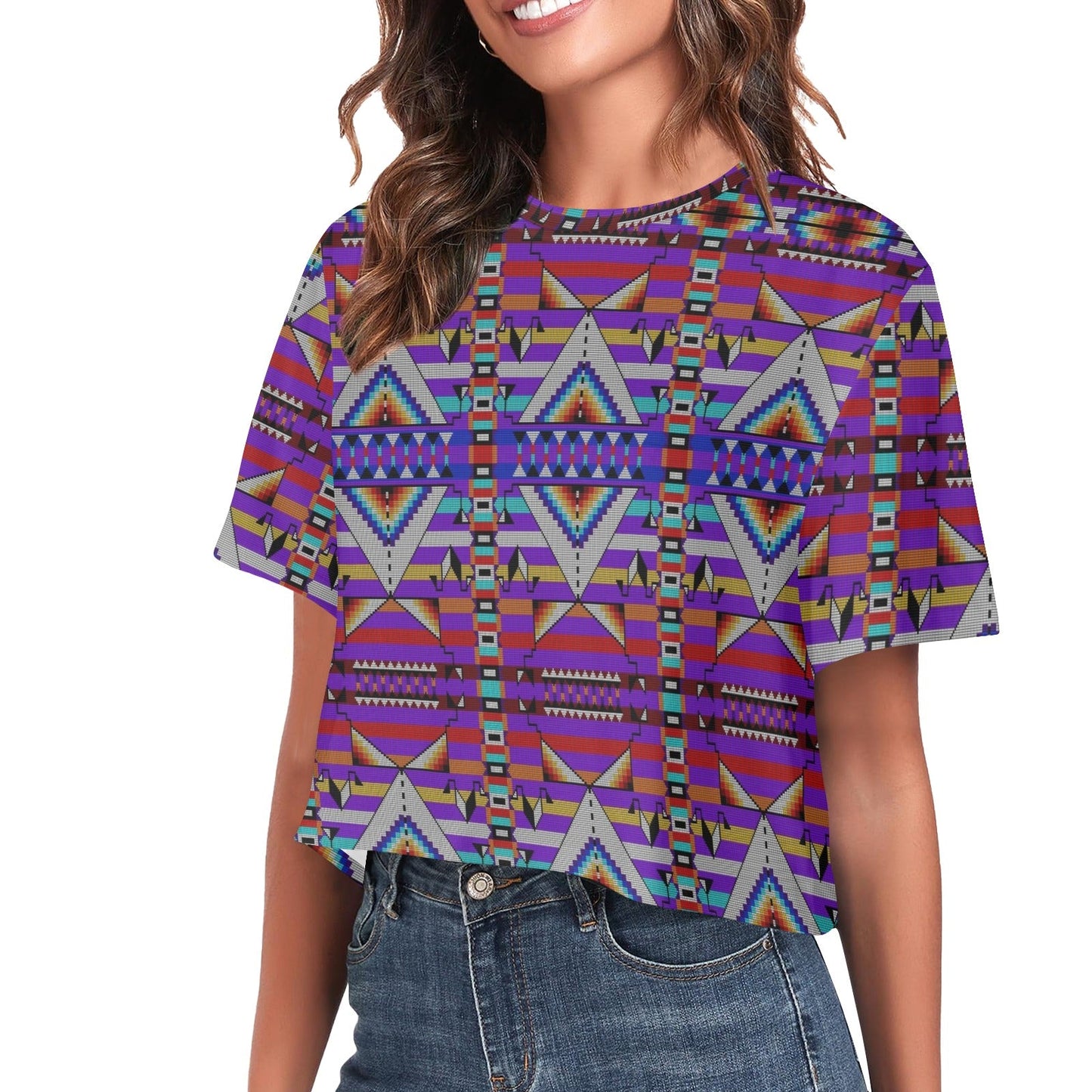 Medicine Blessing Purple Crop Top