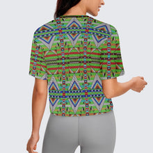 Load image into Gallery viewer, Medicine Blessing Lime Green Crop Top
