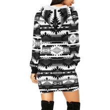 Load image into Gallery viewer, Okotoks Black and White Hoodie Dress
