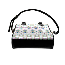 Load image into Gallery viewer, Dakota Damask White Shoulder Handbag
