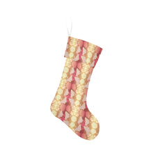 Load image into Gallery viewer, Butterfly and Roses on Geometric Christmas Stocking
