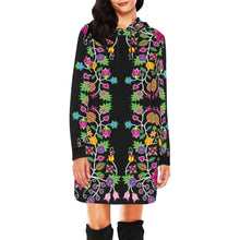 Load image into Gallery viewer, Floral Beadwork Hoodie Dress
