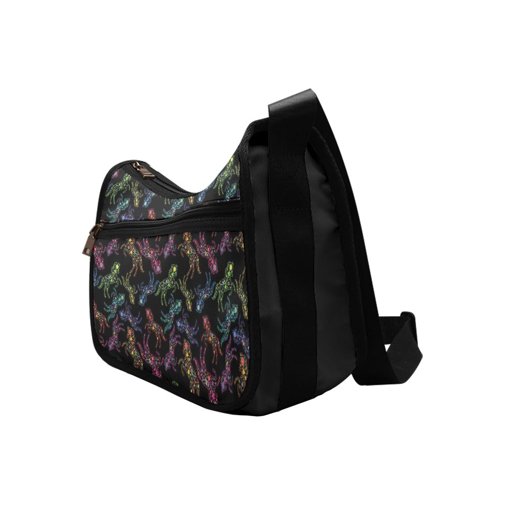 Floral Horse Crossbody Bags