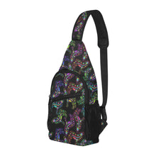 Load image into Gallery viewer, Neon Floral Wolves Chest Bag
