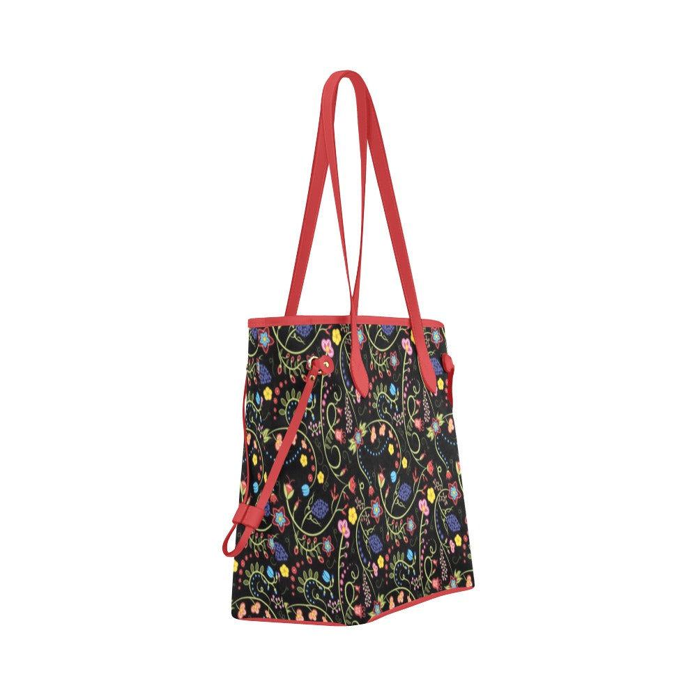 Fresh Fleur Midnight Clover Canvas Tote Bag