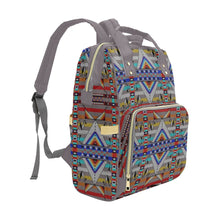 Load image into Gallery viewer, Medicine Blessing Grey Multi-Function Diaper Backpack/Diaper Bag
