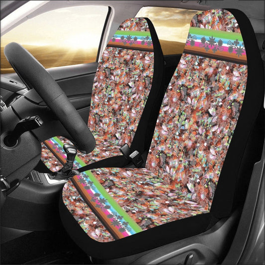 Culture in Nature Orange Car Seat Covers (Set of 2)