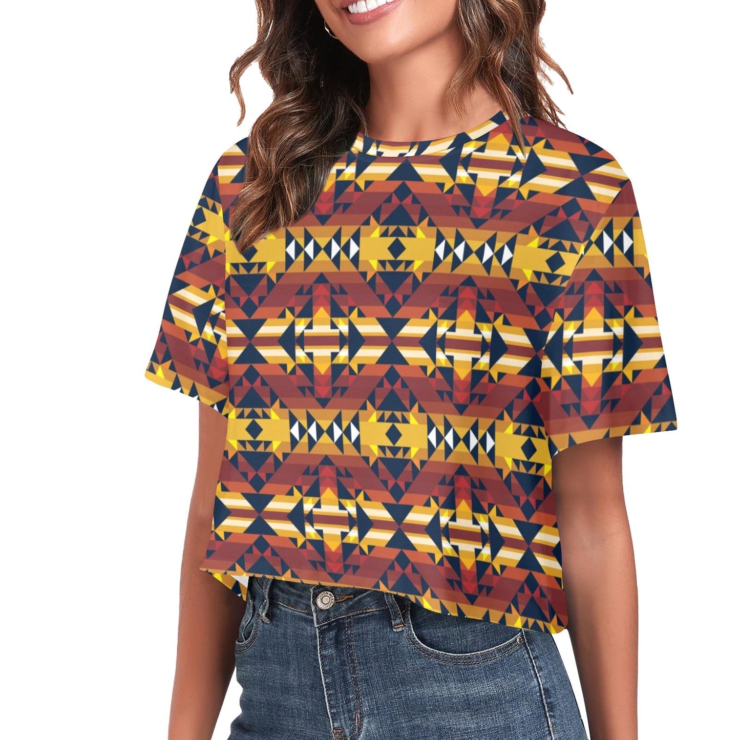 Golden Clouds Crop Top