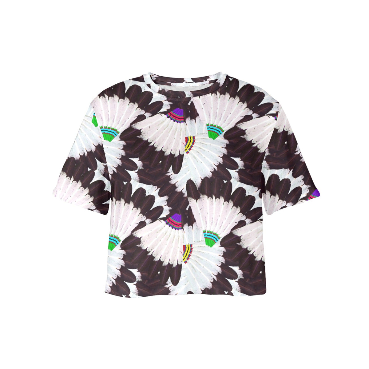 Eagle Feather Fans Crop Top