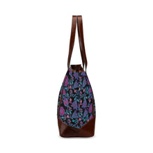 Load image into Gallery viewer, Beaded Nouveau Coal Tote Handbag
