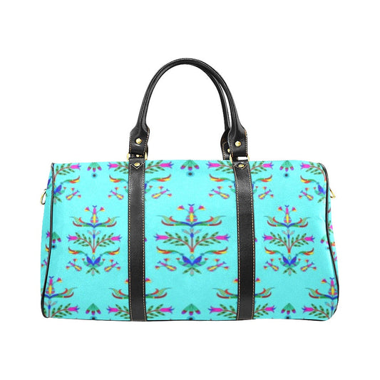 Dakota Damask Turquoise Waterproof Travel Bag