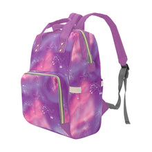 Load image into Gallery viewer, Animal Ancestors 7 Aurora Gases Pink and Purple Multi-Function Diaper Backpack/Diaper Bag
