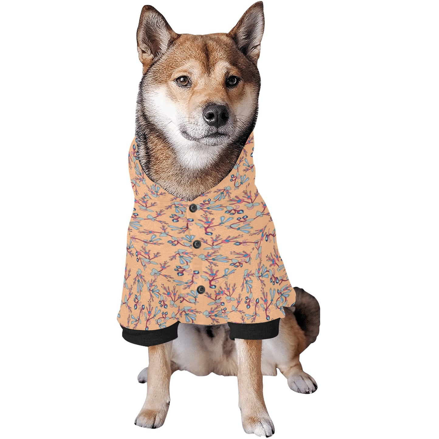 Swift Floral Peache Pet Dog Hoodie