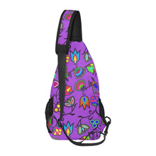 Load image into Gallery viewer, Indigenous Paisley Dark Orchid Chest Bag
