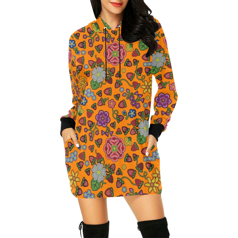 Berry Pop Carrot Hoodie Dress