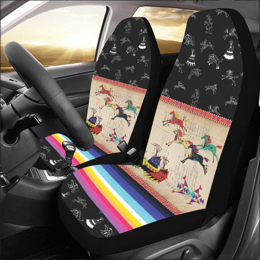 Horses Running Black Sky Car Seat Covers (Set of 2)