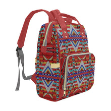 Load image into Gallery viewer, Medicine Blessing Red Multi-Function Diaper Backpack/Diaper Bag
