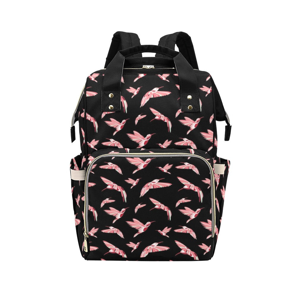 Strawberry Black Multi-Function Diaper Backpack/Diaper Bag