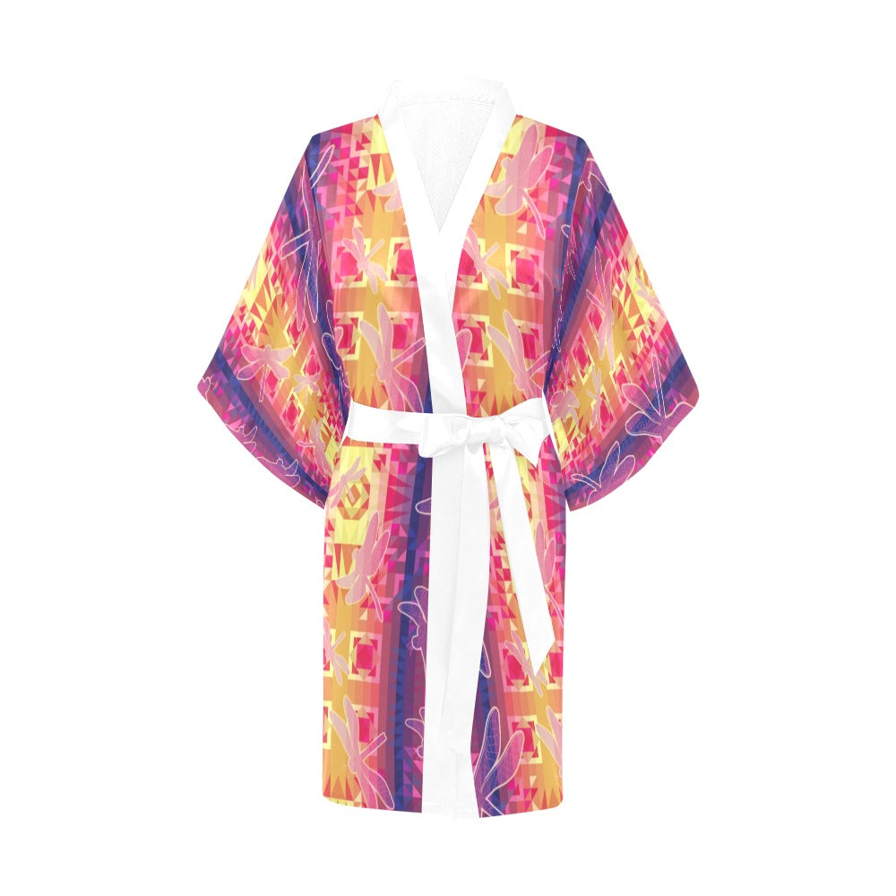 Kaleidoscope Dragonfly Kimono Robe