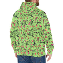 Load image into Gallery viewer, LightGreen Yellow Star Men&#39;s Long Sleeve Fleece Hoodie
