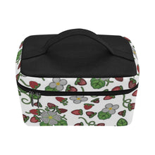 Load image into Gallery viewer, Strawberry Dreams White Cosmetic Bag/Large
