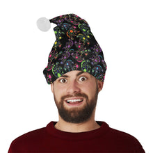 Load image into Gallery viewer, Neon Floral Bears Santa Hat
