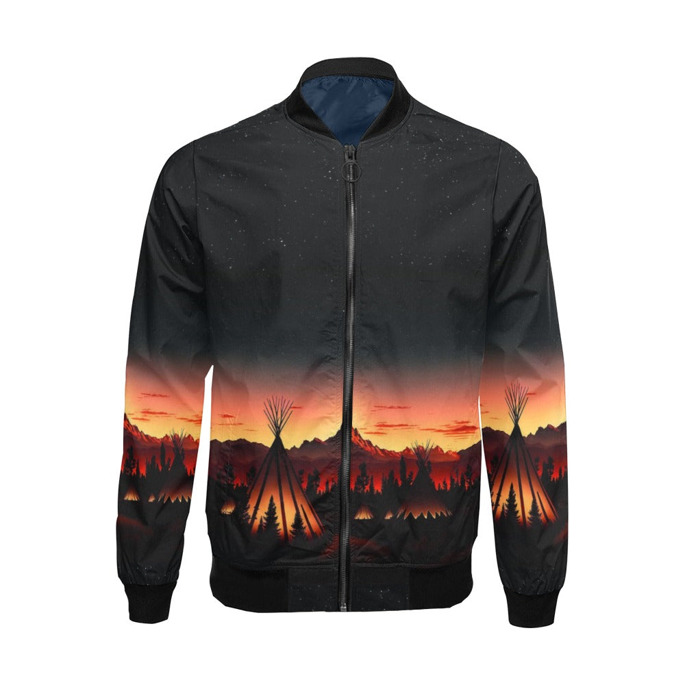 Sunset Tipis Bomber Jacket for Men