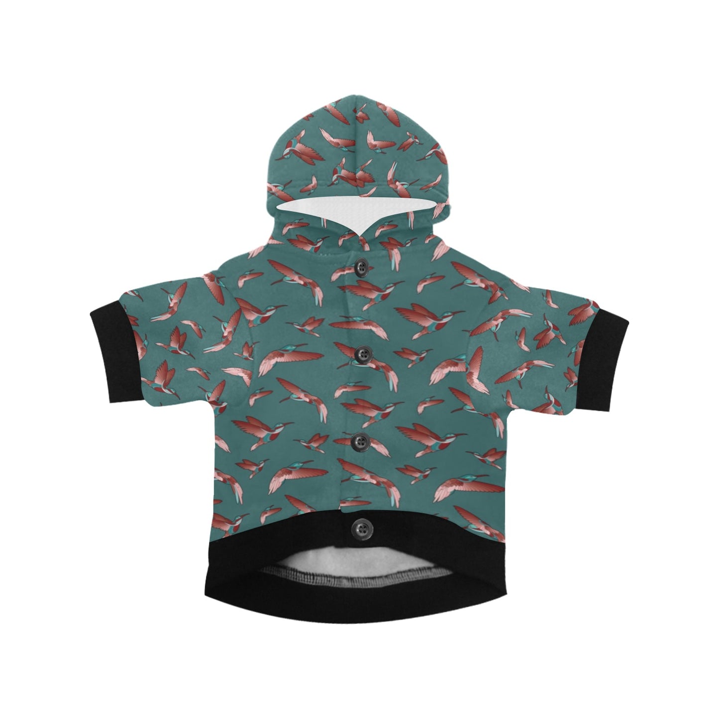 Red Swift Turquoise Pet Dog Hoodie