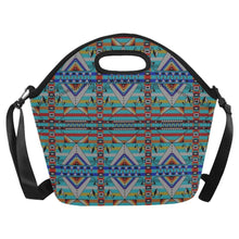 Load image into Gallery viewer, Medicine Blessing Turquoise Neoprene Lunch Bag/Large
