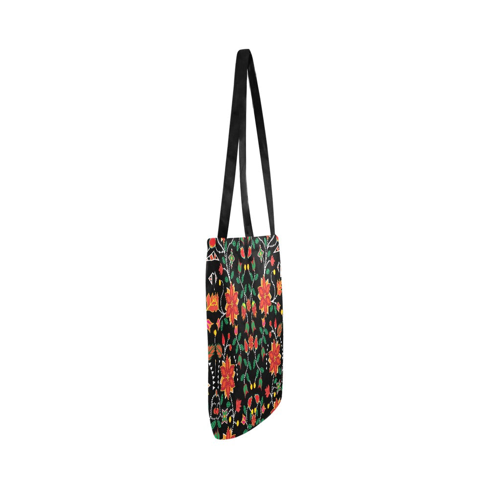 Floral Beadwork Six Bands Reusable Shopping Bag