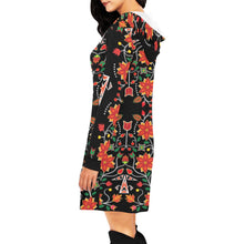 Load image into Gallery viewer, Floral Beadwork Six Bands Hoodie Dress
