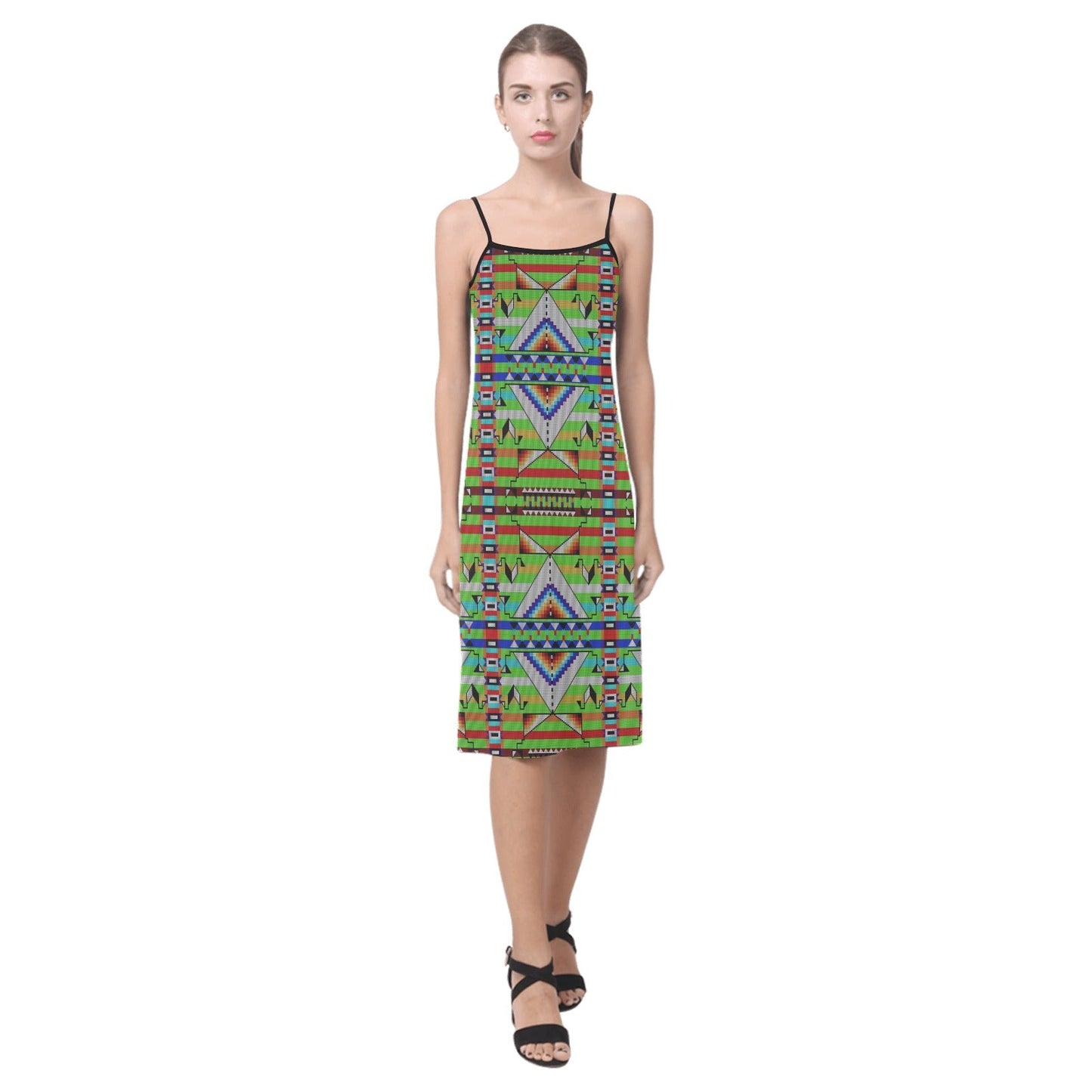 Medicine Blessing Lime Green Alcestis Slip Dress