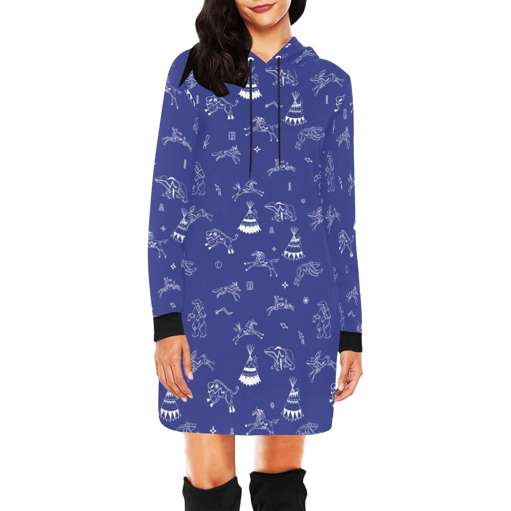 Ledger Dabbles Blue Hoodie Dress