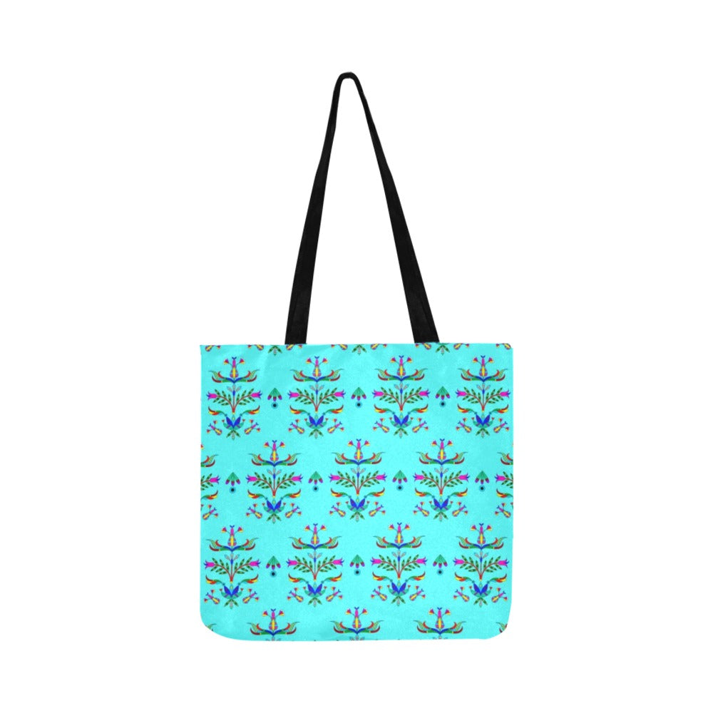 Dakota Damask Turquoise Reusable Shopping Bag