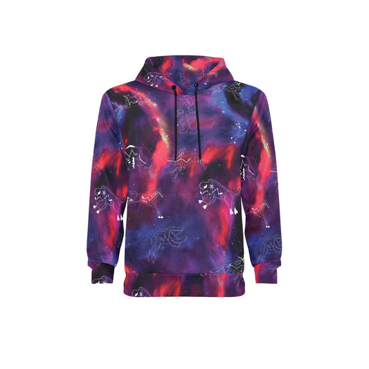 Animal Ancestors 3 Blue Pink Swirl Fleece Hoodie