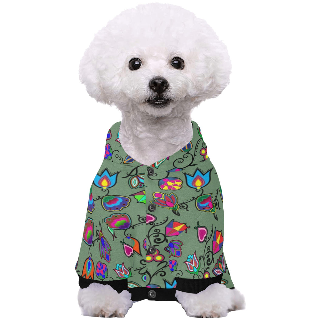 Indigenous Paisley Dark Sea Pet Dog Hoodie