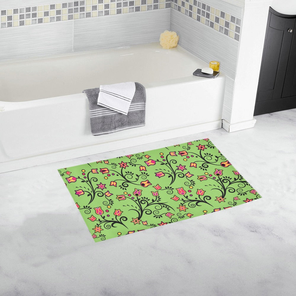 LightGreen Yellow Star Bath Rug 16''x 28''