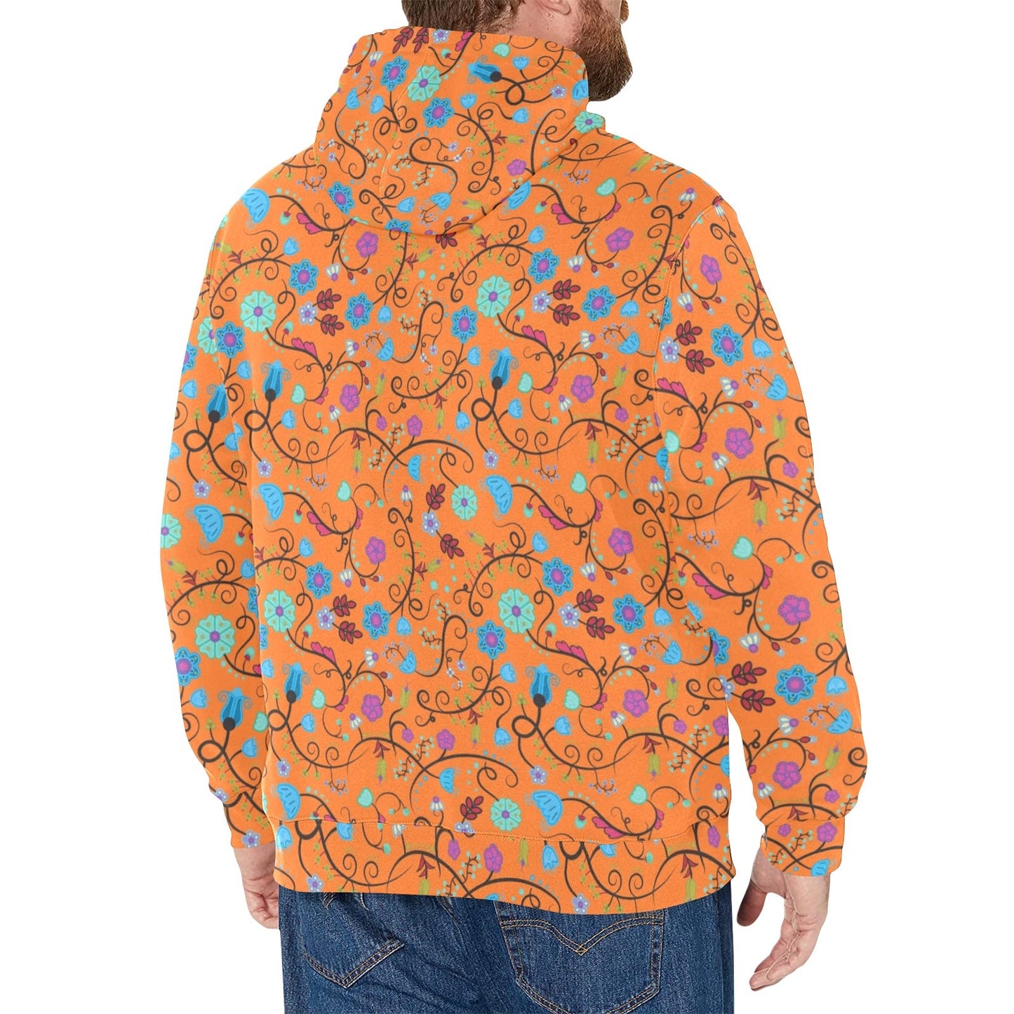 Nipin Blossom Carrot Men's Long Sleeve Fleece Hoodie