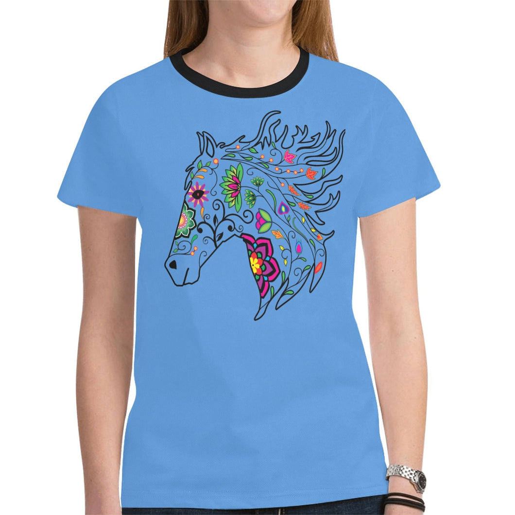 Horse Spirit Guide (Blue) New T-shirt for Women