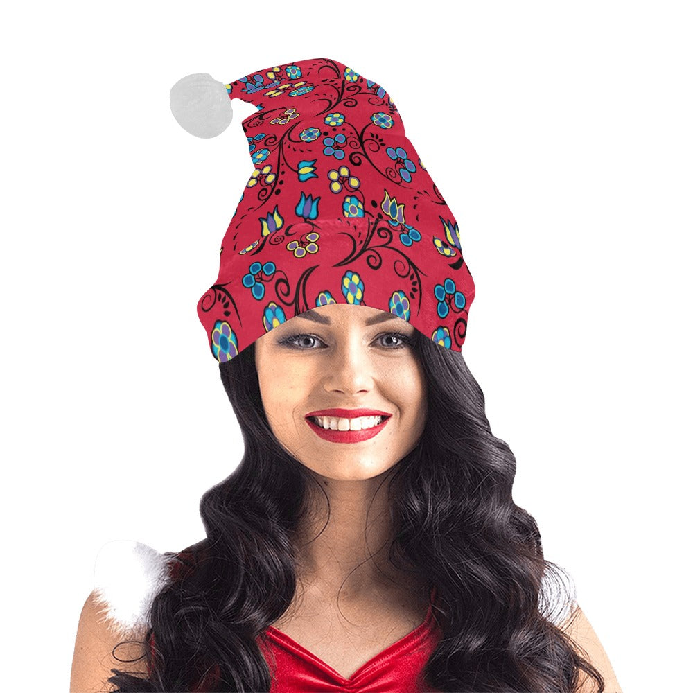 Blue Trio Cardinal Santa Hat