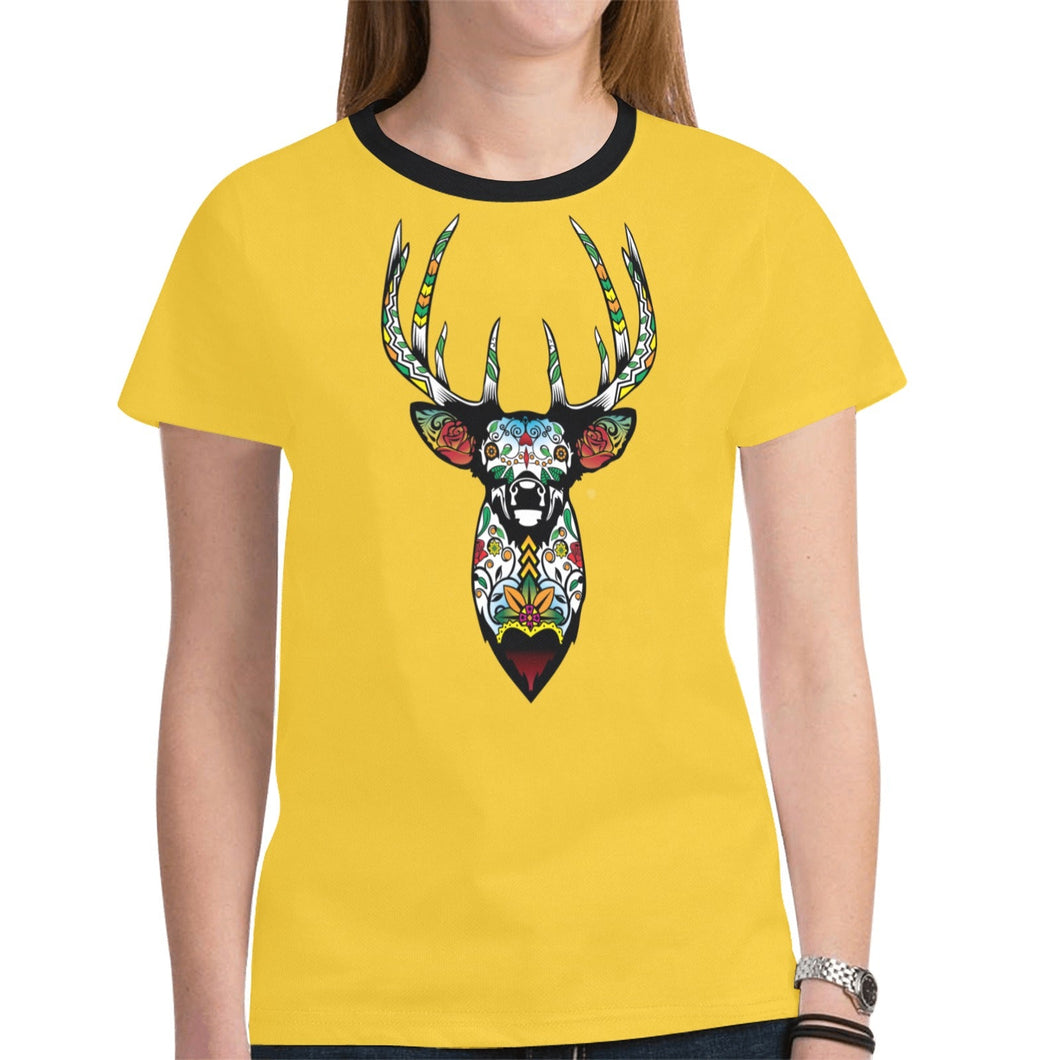 Elk Spirit Guide (Yellow) New T-shirt for Women