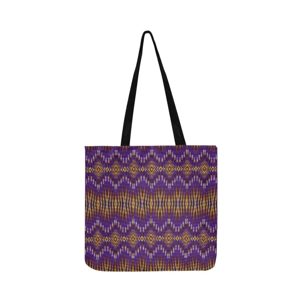 Fire Feather Purple Reusable Shopping Bag